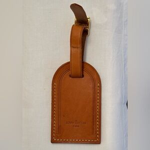Louis Vuitton Vintage Vachetta Leather Luggage Tag – Made in France